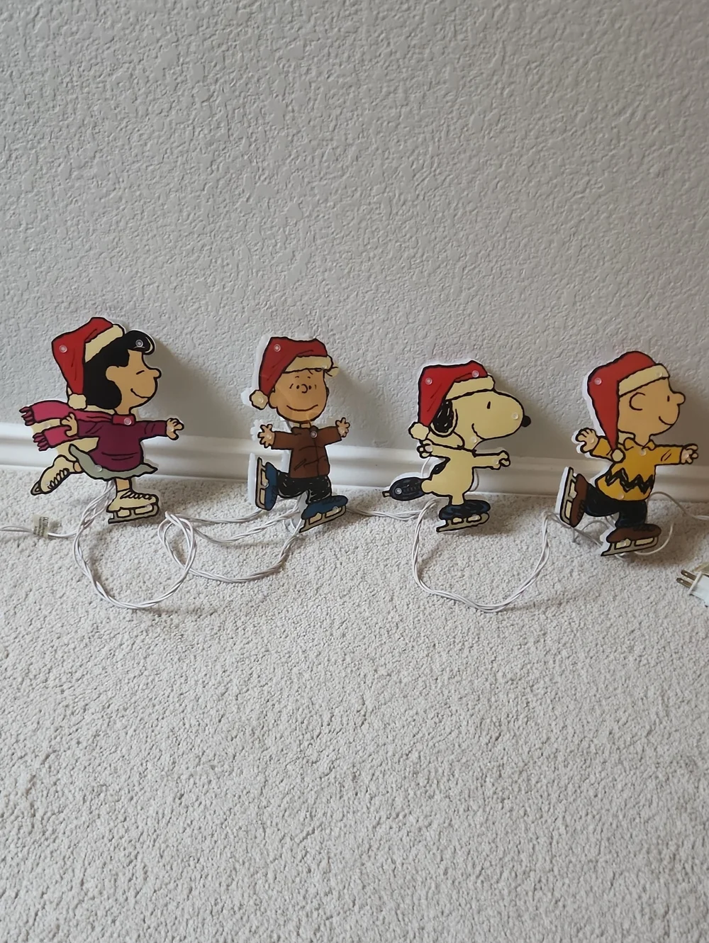 Peanuts Christmas Holiday Pathway Lights No Stakes